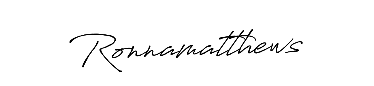 How to make Ronnamatthews name signature. Use Antro_Vectra_Bolder style for creating short signs online. This is the latest handwritten sign. Ronnamatthews signature style 7 images and pictures png