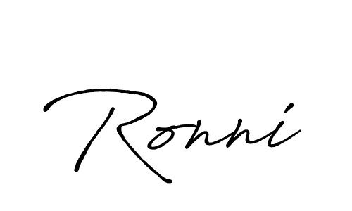 Similarly Antro_Vectra_Bolder is the best handwritten signature design. Signature creator online .You can use it as an online autograph creator for name Ronni. Ronni signature style 7 images and pictures png