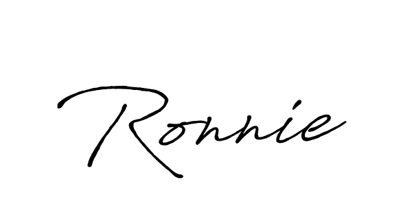 Create a beautiful signature design for name Ronnie. With this signature (Antro_Vectra_Bolder) fonts, you can make a handwritten signature for free. Ronnie signature style 7 images and pictures png