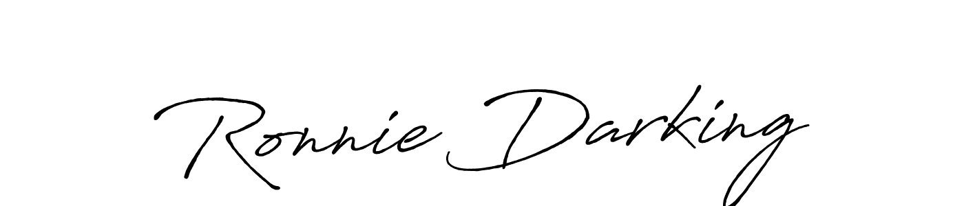 Ronnie Darking stylish signature style. Best Handwritten Sign (Antro_Vectra_Bolder) for my name. Handwritten Signature Collection Ideas for my name Ronnie Darking. Ronnie Darking signature style 7 images and pictures png