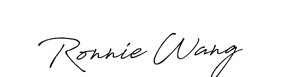 Make a beautiful signature design for name Ronnie Wang. With this signature (Antro_Vectra_Bolder) style, you can create a handwritten signature for free. Ronnie Wang signature style 7 images and pictures png