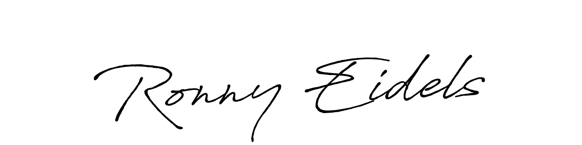 The best way (Antro_Vectra_Bolder) to make a short signature is to pick only two or three words in your name. The name Ronny Eidels include a total of six letters. For converting this name. Ronny Eidels signature style 7 images and pictures png