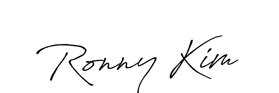 Ronny Kim stylish signature style. Best Handwritten Sign (Antro_Vectra_Bolder) for my name. Handwritten Signature Collection Ideas for my name Ronny Kim. Ronny Kim signature style 7 images and pictures png