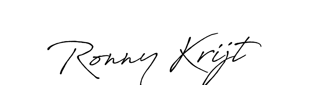 Create a beautiful signature design for name Ronny Krijt. With this signature (Antro_Vectra_Bolder) fonts, you can make a handwritten signature for free. Ronny Krijt signature style 7 images and pictures png