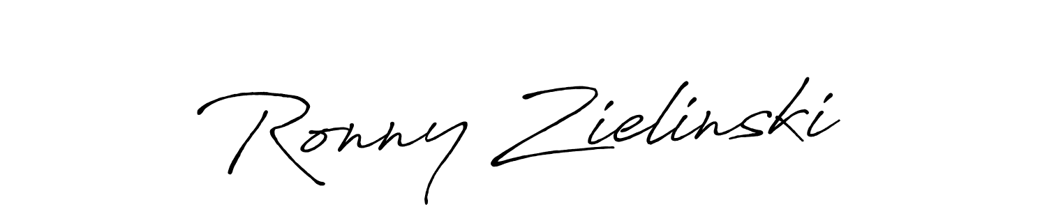 Also we have Ronny Zielinski name is the best signature style. Create professional handwritten signature collection using Antro_Vectra_Bolder autograph style. Ronny Zielinski signature style 7 images and pictures png