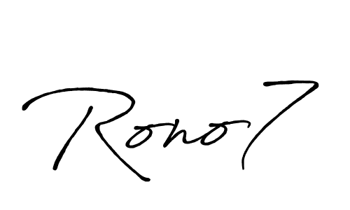 Also You can easily find your signature by using the search form. We will create Rono7 name handwritten signature images for you free of cost using Antro_Vectra_Bolder sign style. Rono7 signature style 7 images and pictures png