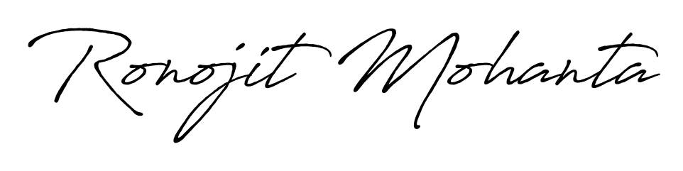 Create an unforgettable impression when signing with Ronojit Mohanta name styled in Antro_Vectra_Bolder typography. 100% free online generator. Ronojit Mohanta signature style 7 images and pictures png