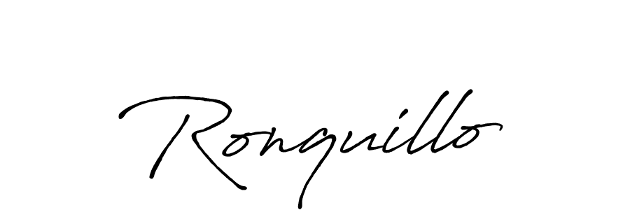 You should practise on your own different ways (Antro_Vectra_Bolder) to write your name (Ronquillo) in signature. don't let someone else do it for you. Ronquillo signature style 7 images and pictures png