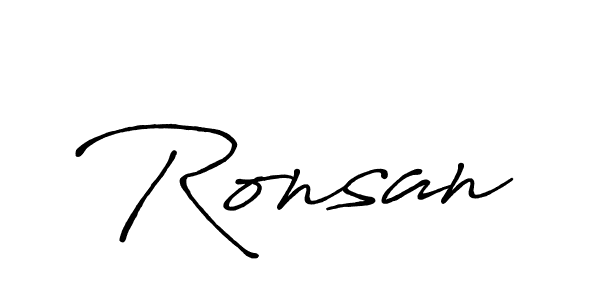 Design your own signature with our free online signature maker. With this signature software, you can create a handwritten (Antro_Vectra_Bolder) signature for name Ronsan. Ronsan signature style 7 images and pictures png