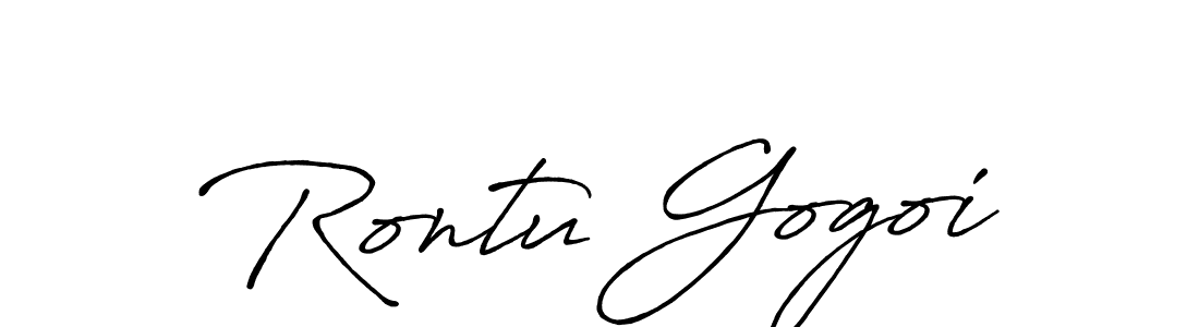 Make a beautiful signature design for name Rontu Gogoi. Use this online signature maker to create a handwritten signature for free. Rontu Gogoi signature style 7 images and pictures png
