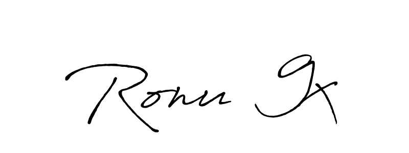 This is the best signature style for the Ronu  9x name. Also you like these signature font (Antro_Vectra_Bolder). Mix name signature. Ronu  9x signature style 7 images and pictures png