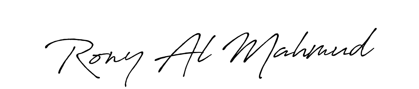 How to make Rony Al Mahmud signature? Antro_Vectra_Bolder is a professional autograph style. Create handwritten signature for Rony Al Mahmud name. Rony Al Mahmud signature style 7 images and pictures png