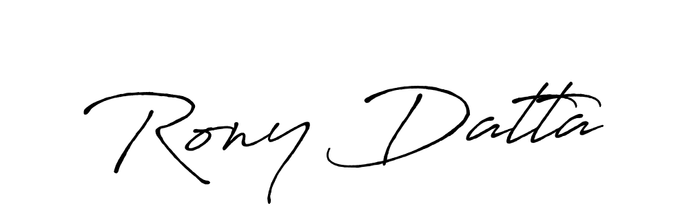Also You can easily find your signature by using the search form. We will create Rony Datta name handwritten signature images for you free of cost using Antro_Vectra_Bolder sign style. Rony Datta signature style 7 images and pictures png