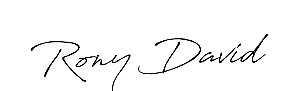 Create a beautiful signature design for name Rony David. With this signature (Antro_Vectra_Bolder) fonts, you can make a handwritten signature for free. Rony David signature style 7 images and pictures png