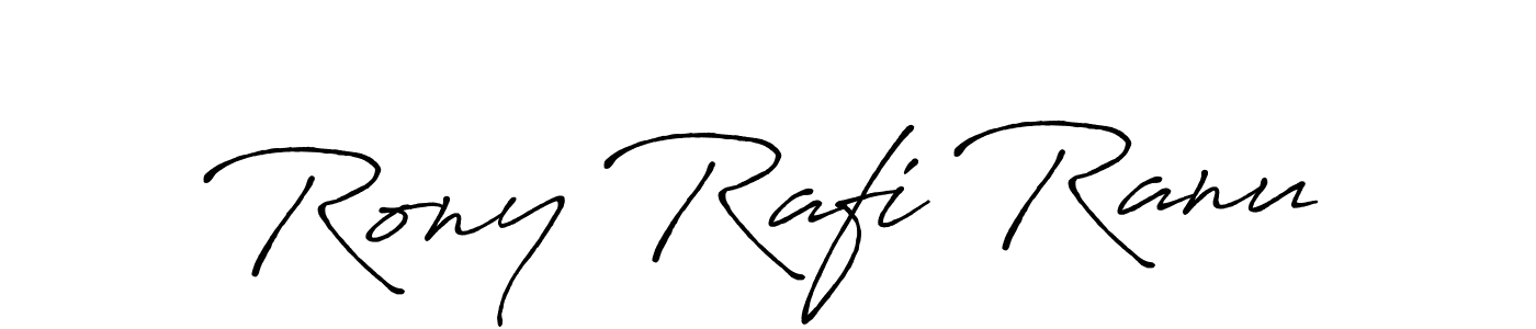 Create a beautiful signature design for name Rony Rafi Ranu. With this signature (Antro_Vectra_Bolder) fonts, you can make a handwritten signature for free. Rony Rafi Ranu signature style 7 images and pictures png