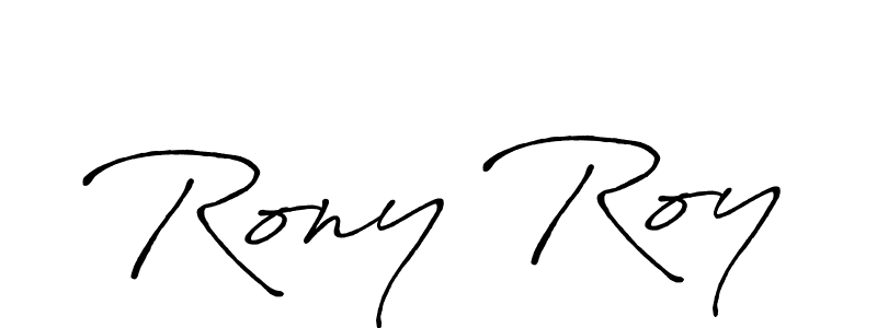 Also You can easily find your signature by using the search form. We will create Rony Roy name handwritten signature images for you free of cost using Antro_Vectra_Bolder sign style. Rony Roy signature style 7 images and pictures png