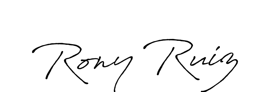 The best way (Antro_Vectra_Bolder) to make a short signature is to pick only two or three words in your name. The name Rony Ruiz include a total of six letters. For converting this name. Rony Ruiz signature style 7 images and pictures png