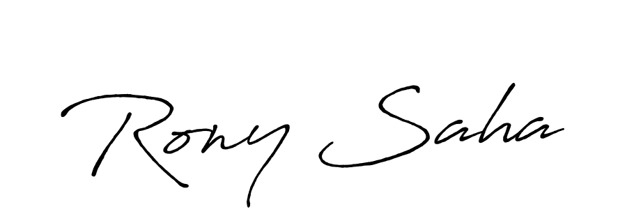 Make a beautiful signature design for name Rony Saha. Use this online signature maker to create a handwritten signature for free. Rony Saha signature style 7 images and pictures png