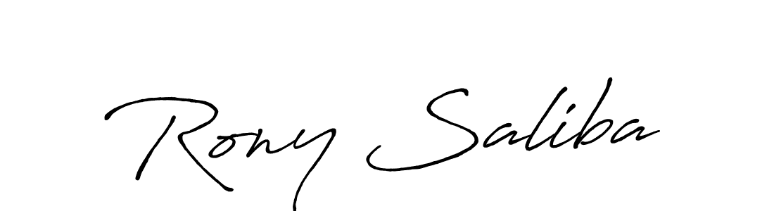 It looks lik you need a new signature style for name Rony Saliba. Design unique handwritten (Antro_Vectra_Bolder) signature with our free signature maker in just a few clicks. Rony Saliba signature style 7 images and pictures png