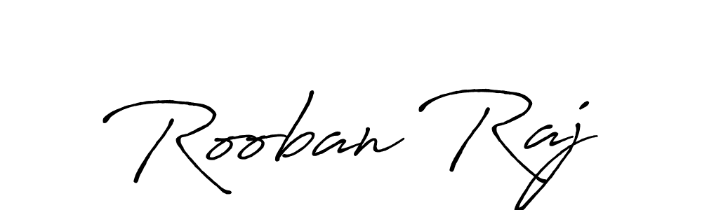 Make a beautiful signature design for name Rooban Raj. With this signature (Antro_Vectra_Bolder) style, you can create a handwritten signature for free. Rooban Raj signature style 7 images and pictures png