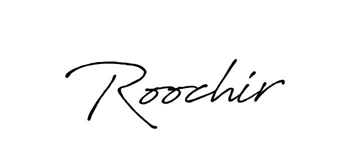 You should practise on your own different ways (Antro_Vectra_Bolder) to write your name (Roochir) in signature. don't let someone else do it for you. Roochir signature style 7 images and pictures png