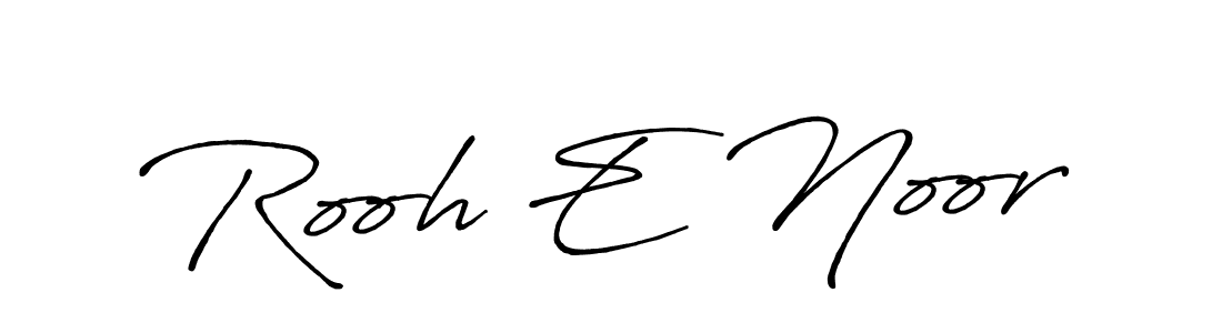 Also we have Rooh E Noor name is the best signature style. Create professional handwritten signature collection using Antro_Vectra_Bolder autograph style. Rooh E Noor signature style 7 images and pictures png