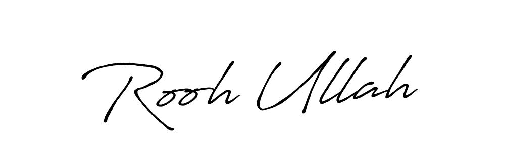 Design your own signature with our free online signature maker. With this signature software, you can create a handwritten (Antro_Vectra_Bolder) signature for name Rooh Ullah. Rooh Ullah signature style 7 images and pictures png