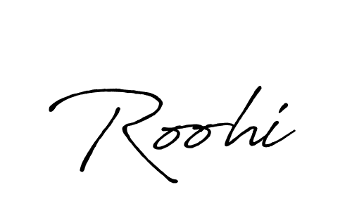 Make a beautiful signature design for name Roohi. With this signature (Antro_Vectra_Bolder) style, you can create a handwritten signature for free. Roohi signature style 7 images and pictures png