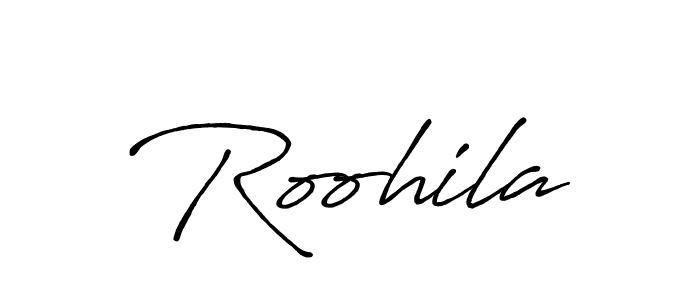 Similarly Antro_Vectra_Bolder is the best handwritten signature design. Signature creator online .You can use it as an online autograph creator for name Roohila. Roohila signature style 7 images and pictures png