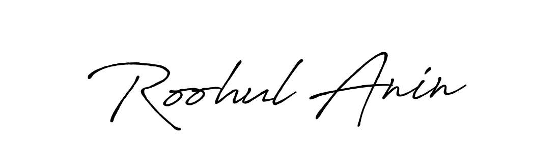 Roohul Anin stylish signature style. Best Handwritten Sign (Antro_Vectra_Bolder) for my name. Handwritten Signature Collection Ideas for my name Roohul Anin. Roohul Anin signature style 7 images and pictures png