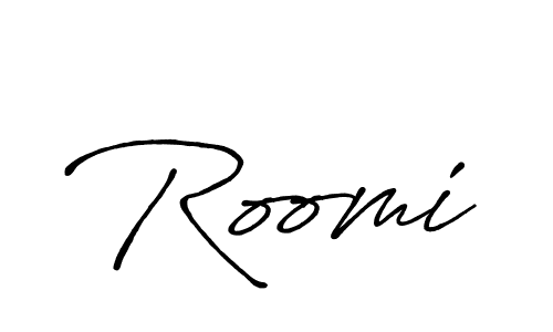 Create a beautiful signature design for name Roomi. With this signature (Antro_Vectra_Bolder) fonts, you can make a handwritten signature for free. Roomi signature style 7 images and pictures png