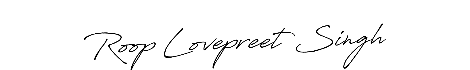 Also we have Roop Lovepreet Singh name is the best signature style. Create professional handwritten signature collection using Antro_Vectra_Bolder autograph style. Roop Lovepreet Singh signature style 7 images and pictures png
