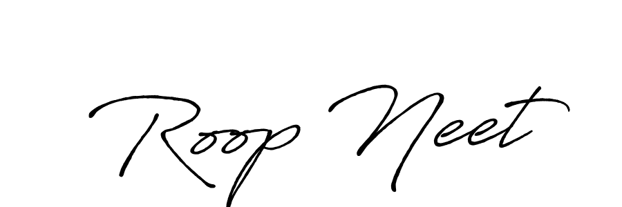 Similarly Antro_Vectra_Bolder is the best handwritten signature design. Signature creator online .You can use it as an online autograph creator for name Roop Neet. Roop Neet signature style 7 images and pictures png