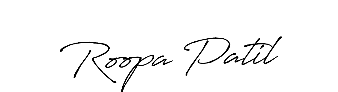 Make a beautiful signature design for name Roopa Patil. With this signature (Antro_Vectra_Bolder) style, you can create a handwritten signature for free. Roopa Patil signature style 7 images and pictures png