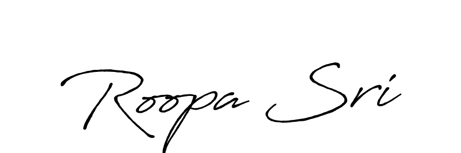 The best way (Antro_Vectra_Bolder) to make a short signature is to pick only two or three words in your name. The name Roopa Sri include a total of six letters. For converting this name. Roopa Sri signature style 7 images and pictures png