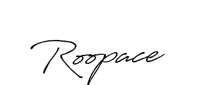 How to make Roopace name signature. Use Antro_Vectra_Bolder style for creating short signs online. This is the latest handwritten sign. Roopace signature style 7 images and pictures png