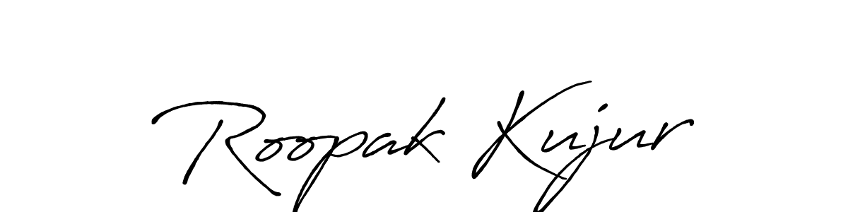 How to make Roopak Kujur name signature. Use Antro_Vectra_Bolder style for creating short signs online. This is the latest handwritten sign. Roopak Kujur signature style 7 images and pictures png