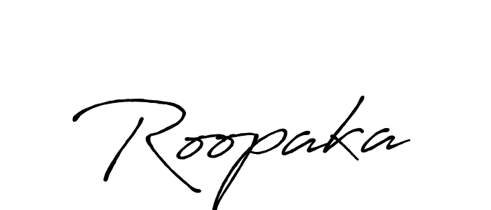 How to make Roopaka signature? Antro_Vectra_Bolder is a professional autograph style. Create handwritten signature for Roopaka name. Roopaka signature style 7 images and pictures png