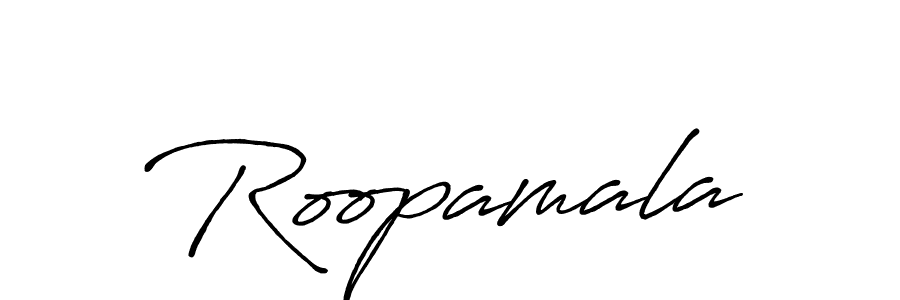 Roopamala stylish signature style. Best Handwritten Sign (Antro_Vectra_Bolder) for my name. Handwritten Signature Collection Ideas for my name Roopamala. Roopamala signature style 7 images and pictures png