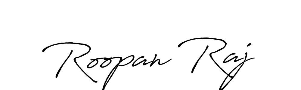 Roopan Raj stylish signature style. Best Handwritten Sign (Antro_Vectra_Bolder) for my name. Handwritten Signature Collection Ideas for my name Roopan Raj. Roopan Raj signature style 7 images and pictures png