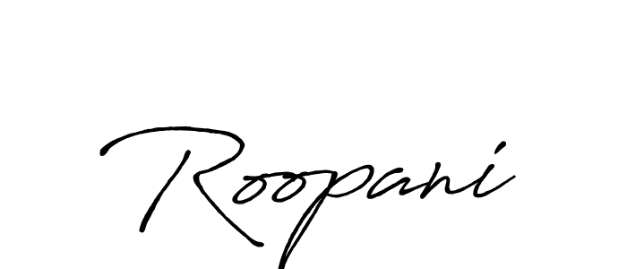 You should practise on your own different ways (Antro_Vectra_Bolder) to write your name (Roopani) in signature. don't let someone else do it for you. Roopani signature style 7 images and pictures png