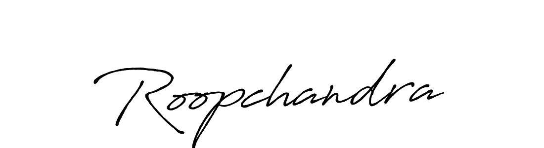 Use a signature maker to create a handwritten signature online. With this signature software, you can design (Antro_Vectra_Bolder) your own signature for name Roopchandra. Roopchandra signature style 7 images and pictures png