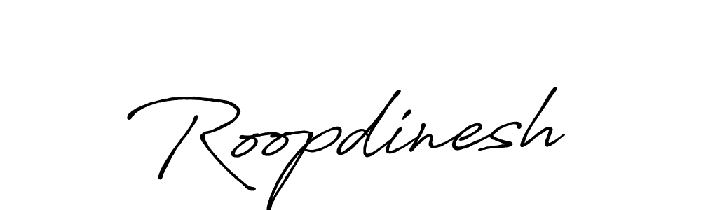 Use a signature maker to create a handwritten signature online. With this signature software, you can design (Antro_Vectra_Bolder) your own signature for name Roopdinesh. Roopdinesh signature style 7 images and pictures png