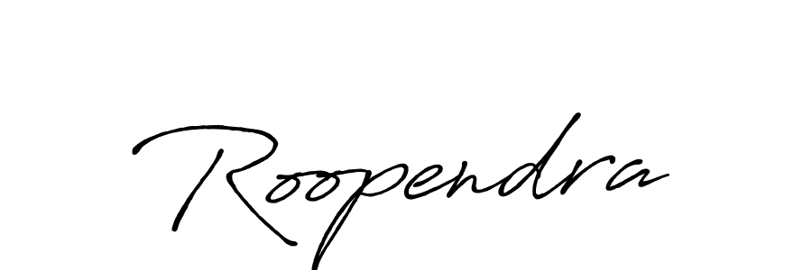 How to make Roopendra name signature. Use Antro_Vectra_Bolder style for creating short signs online. This is the latest handwritten sign. Roopendra signature style 7 images and pictures png