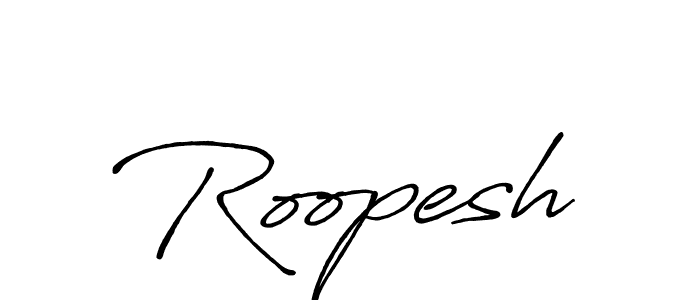 Also You can easily find your signature by using the search form. We will create Roopesh name handwritten signature images for you free of cost using Antro_Vectra_Bolder sign style. Roopesh signature style 7 images and pictures png