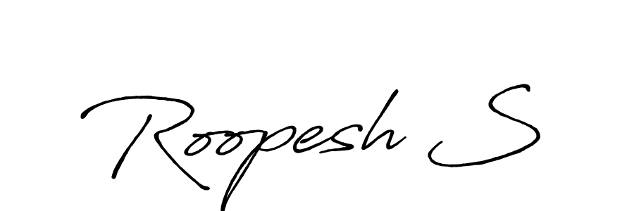 Similarly Antro_Vectra_Bolder is the best handwritten signature design. Signature creator online .You can use it as an online autograph creator for name Roopesh S. Roopesh S signature style 7 images and pictures png