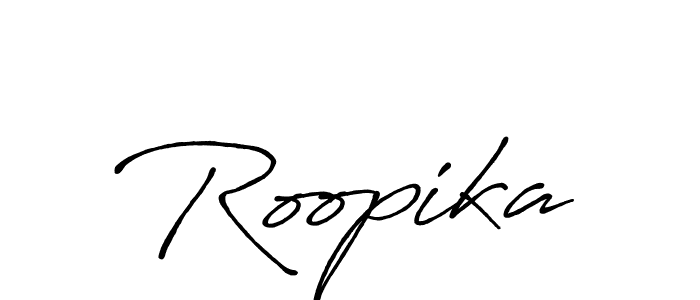 How to make Roopika signature? Antro_Vectra_Bolder is a professional autograph style. Create handwritten signature for Roopika name. Roopika signature style 7 images and pictures png