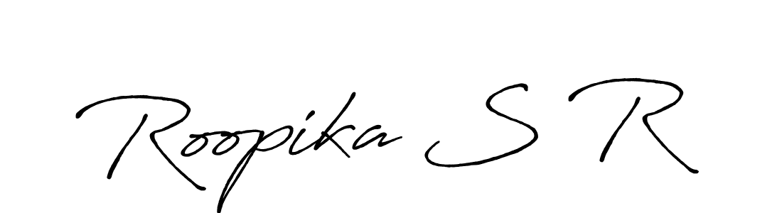 Antro_Vectra_Bolder is a professional signature style that is perfect for those who want to add a touch of class to their signature. It is also a great choice for those who want to make their signature more unique. Get Roopika S R name to fancy signature for free. Roopika S R signature style 7 images and pictures png