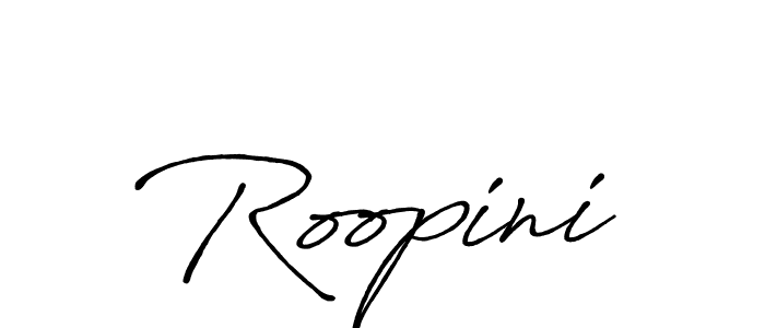 Also we have Roopini name is the best signature style. Create professional handwritten signature collection using Antro_Vectra_Bolder autograph style. Roopini signature style 7 images and pictures png