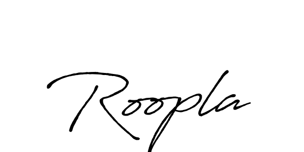 It looks lik you need a new signature style for name Roopla. Design unique handwritten (Antro_Vectra_Bolder) signature with our free signature maker in just a few clicks. Roopla signature style 7 images and pictures png